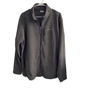 Columbia Jacket Men's Gray Full‎ Zip Long Sleeve Fleece Sz XL